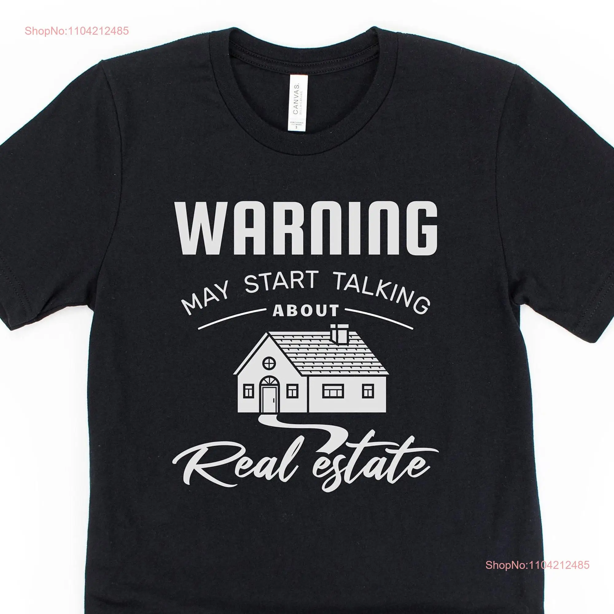 Funny realtor shirt gifts real estate agent broker gift warning may start talking about shirts long or short sleeves