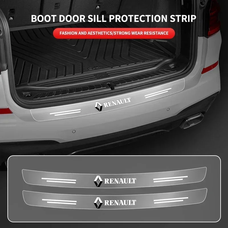 

Car Rear Bumper Trunk Sill Transparent Protector Sticker For Renault Trafic Clio Laguna 2 Megane 2 3 Duster Logan Captur koleos