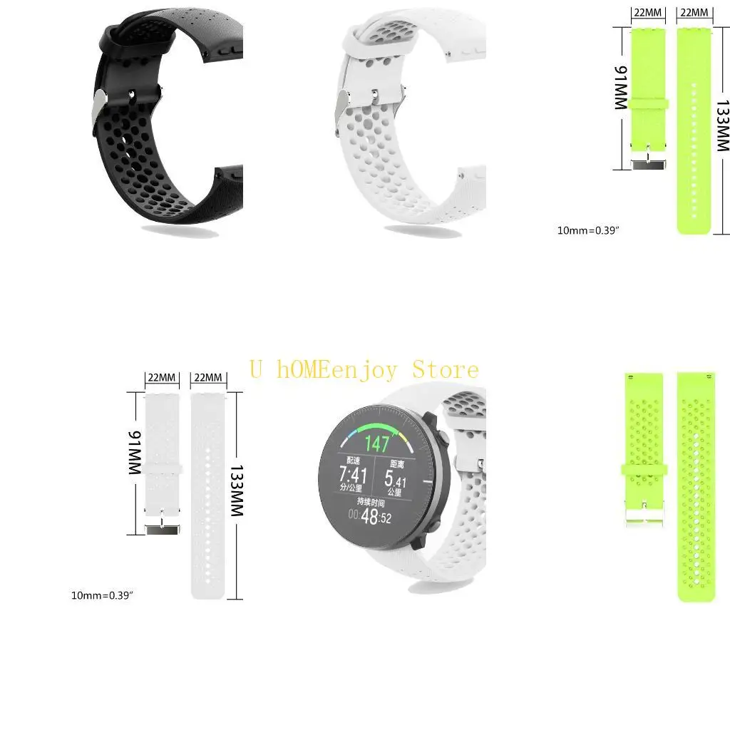 

B0KF Silicone Strap for POLAR Vantage for M Waterproof Bracelet Durable for Smart Watch Wear Resistant Band Belt Sports Wrist