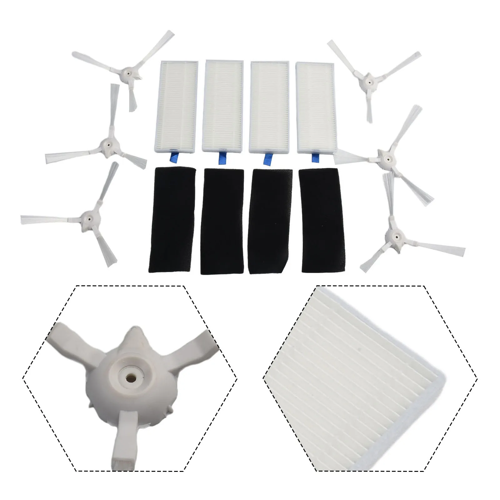 

1 Set Side Brushes Filters ZR720002 For X-plorer Serie 40 Total Care Connect RR7275 Vacuum Cleaner Replacement Spare Parts