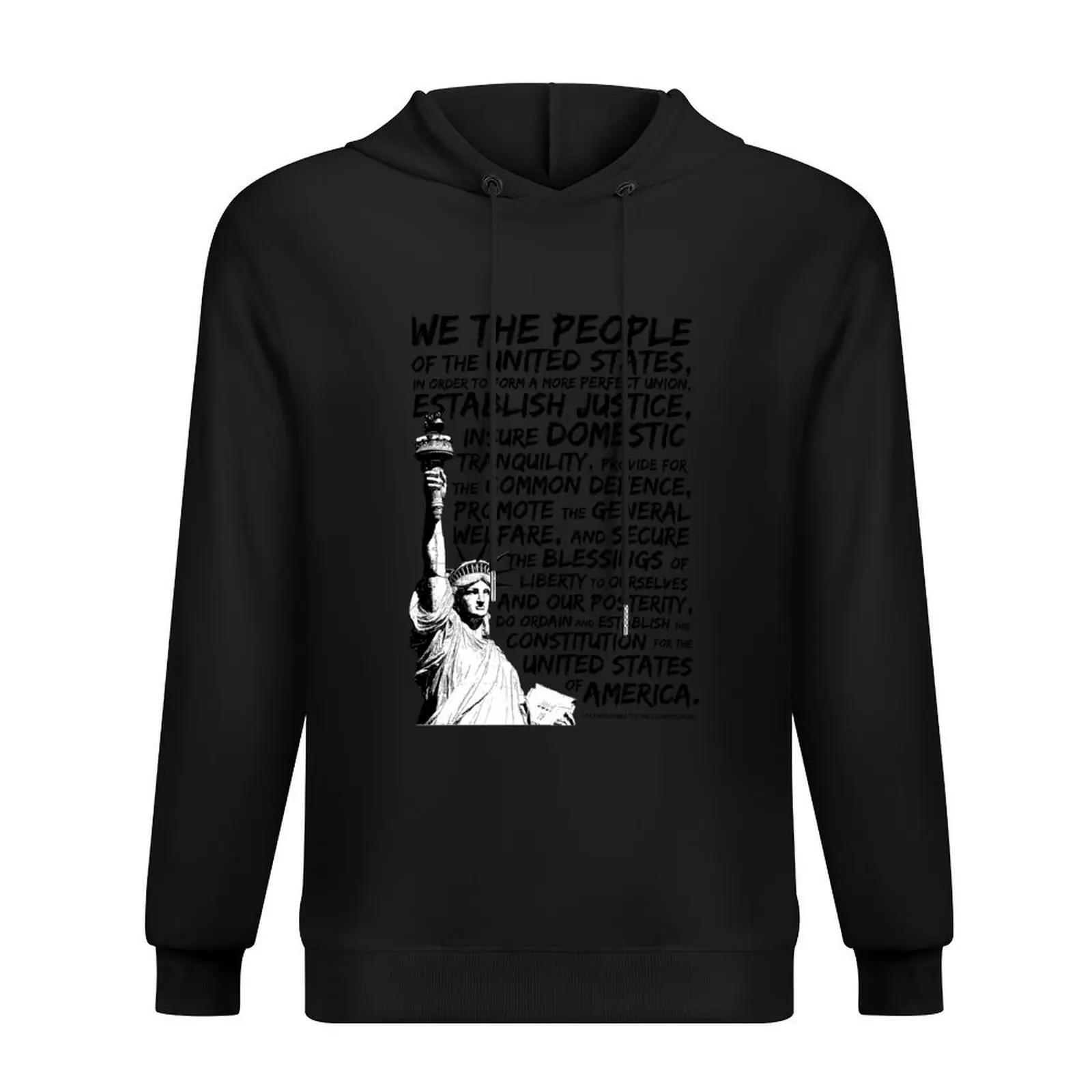 

We The People Preamble to the Constitution Cool American Shirt BLACK Hoodie anime clothes japanese style man hoodie