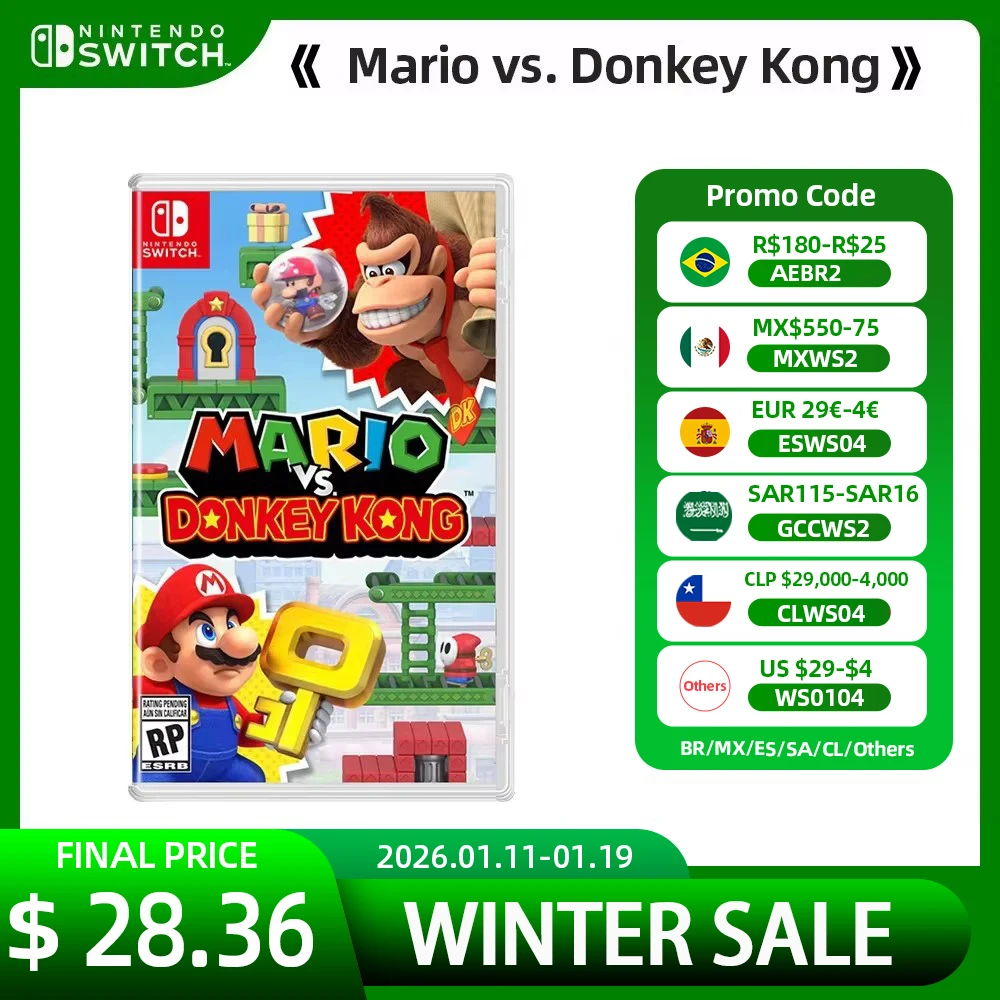MARIO VS DONKEY KONG SWITCH physical game SPANISH VERSION European guarantee SPANISH VERSION EU WARRANTY