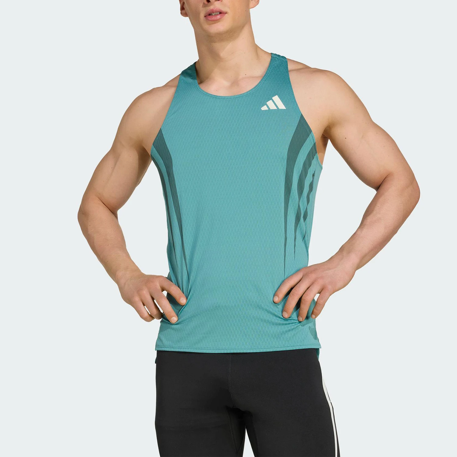 Adidas genuine comfortable summer men's running cross back vest JV9307