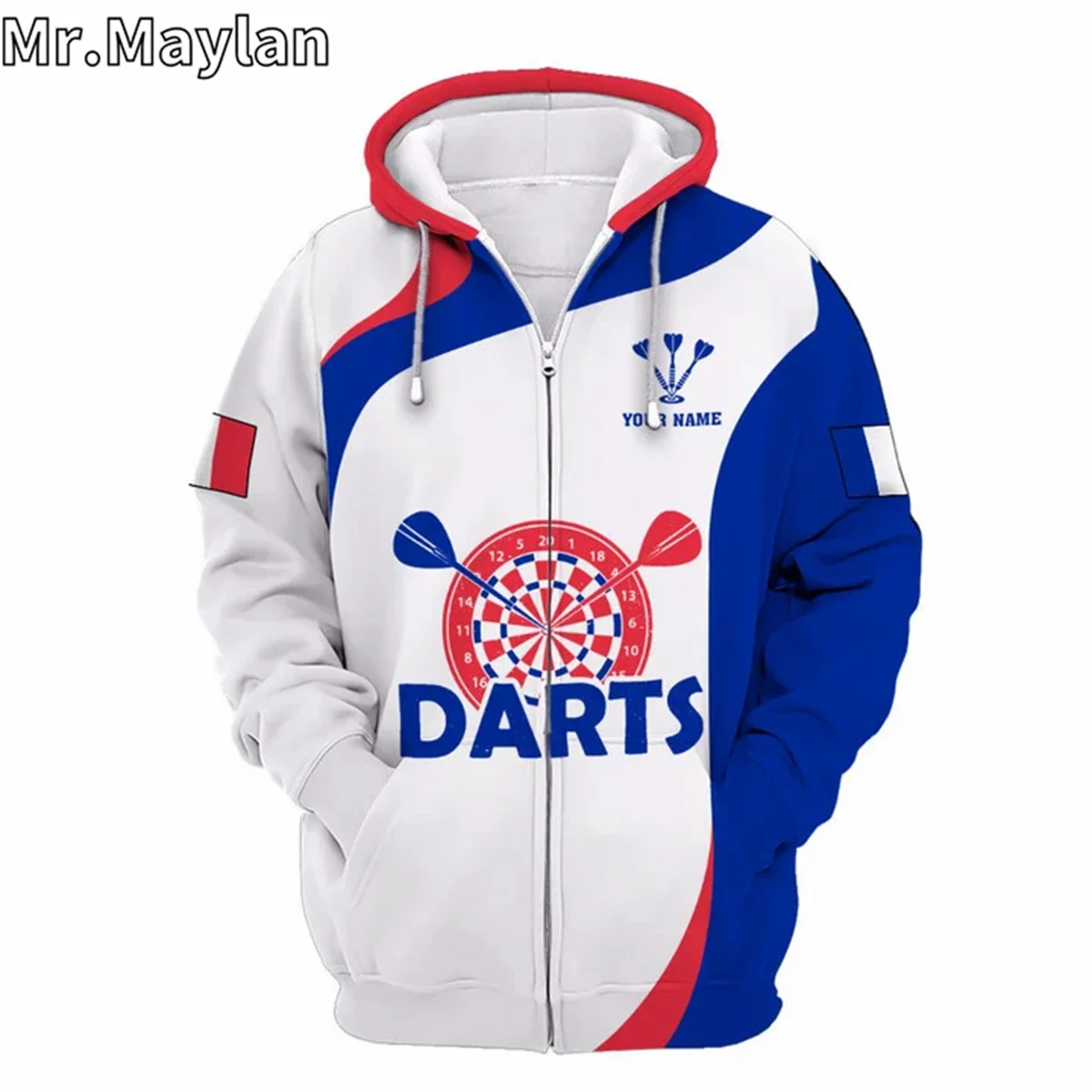 France Darts 3D Personalized Apparel Jacket Men/Women Hoodie Unisex Casual Boys Streetwear Sweatshirt Pullover Sudadera Hombre