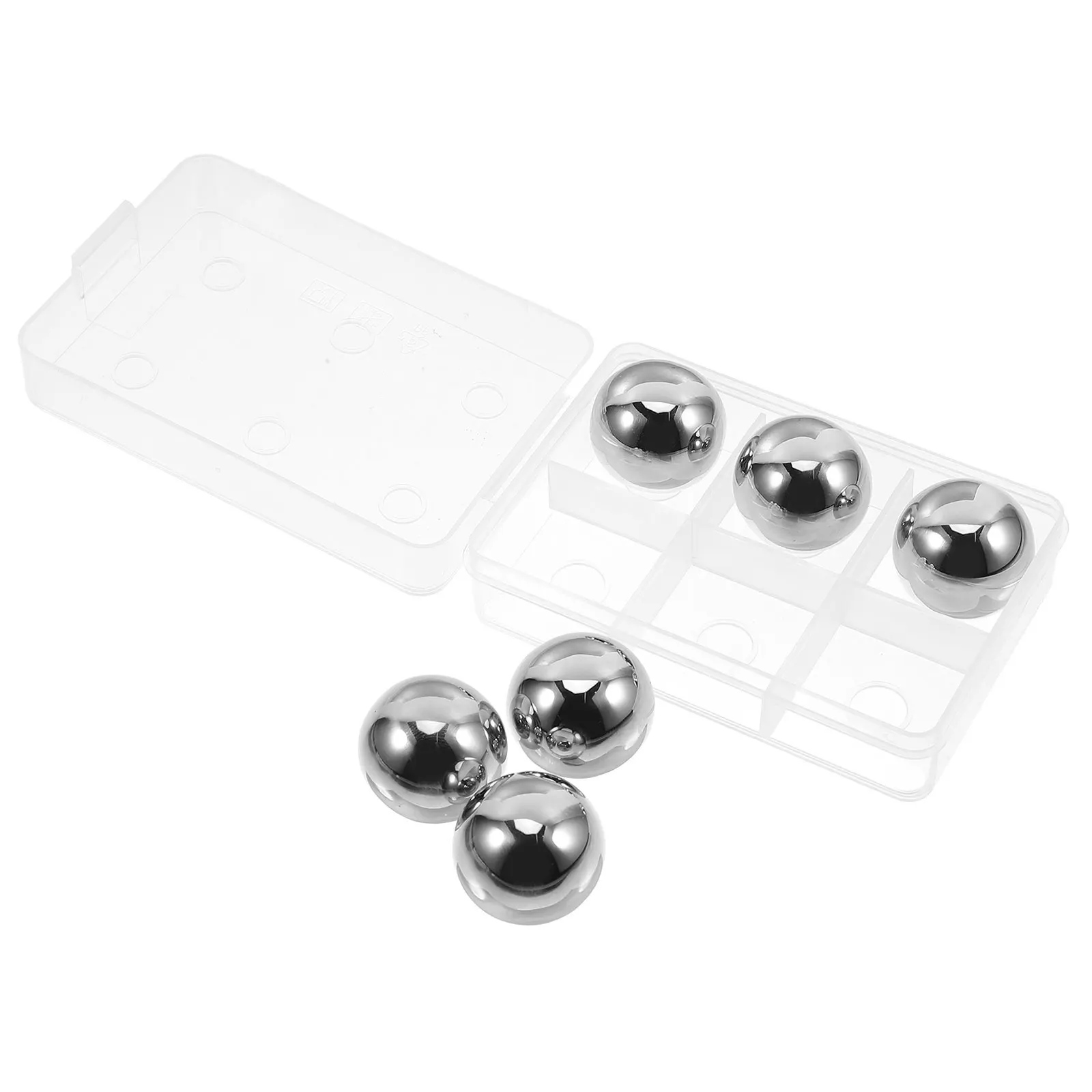 

6Pcs Stainless Steel Whiskey Stones Reusable Non Melting Ice Balls for Chilling Drinks Whiskey Rocks Drinking Gifts for Men