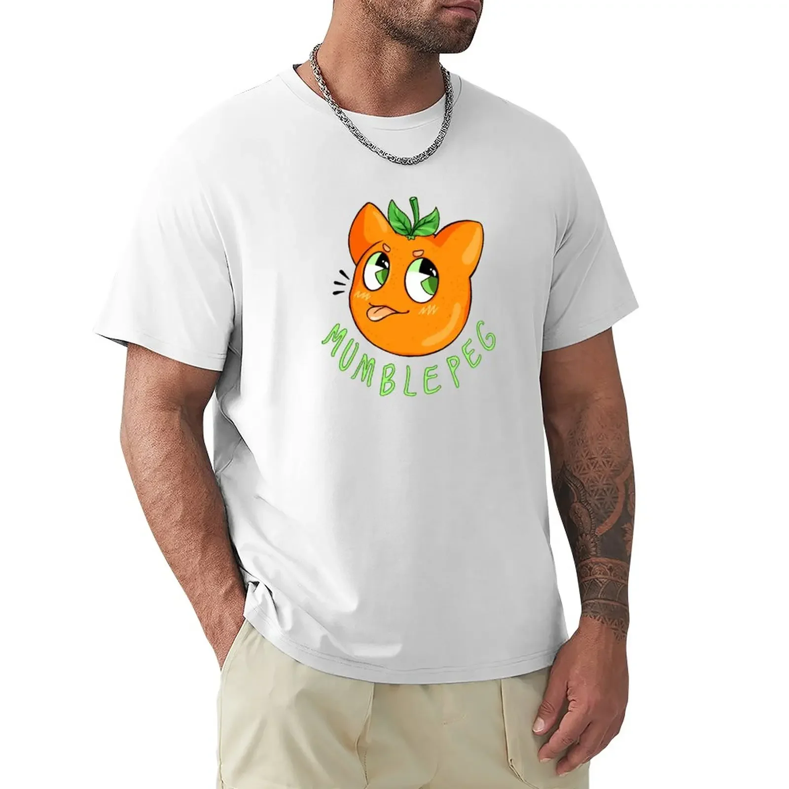 Mumble Peg Orange Cat T-Shirt quick-drying vintage plain white t shirts men