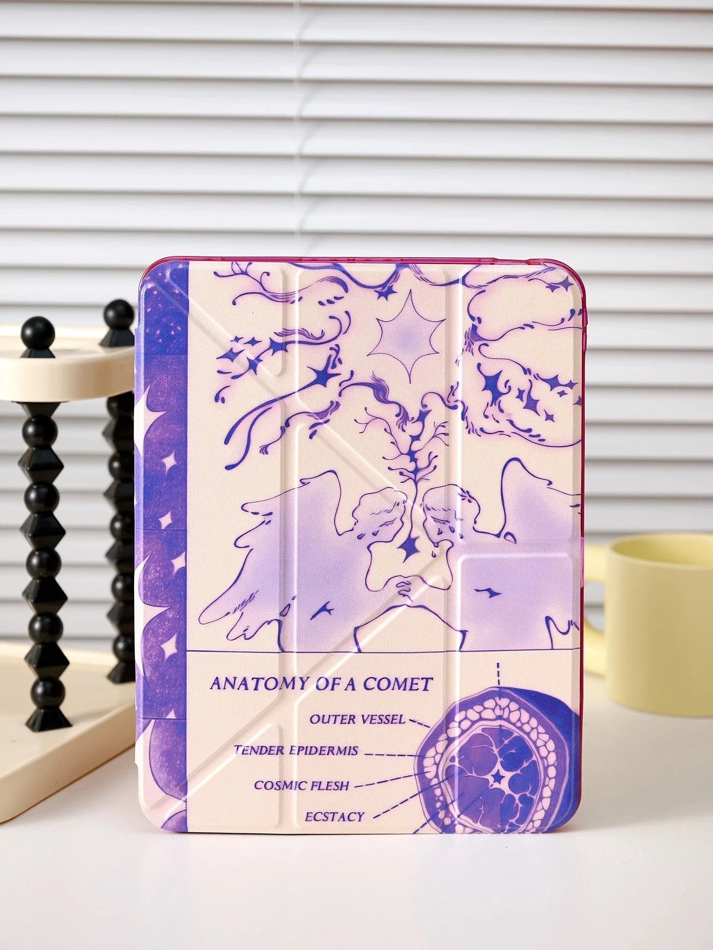Purple Angel flat shell, suitable for iPad, made of acrylic material