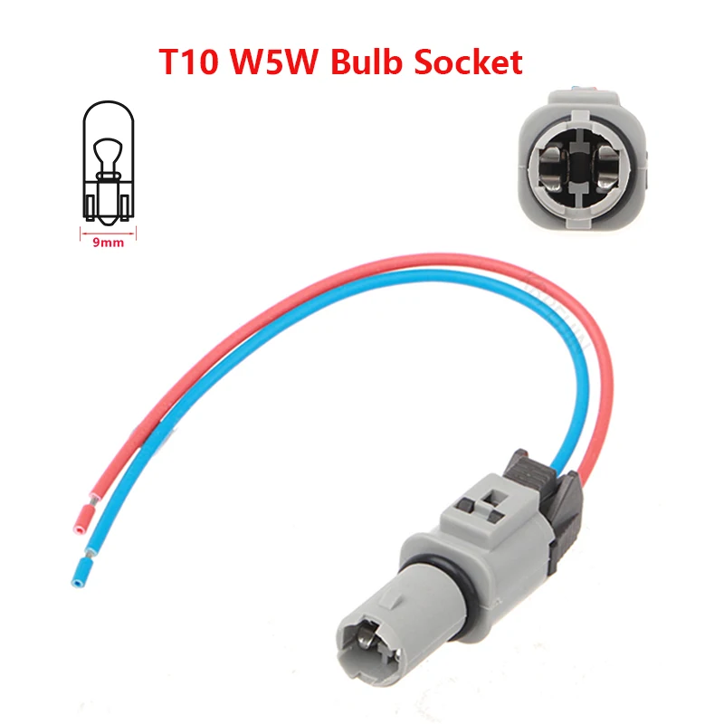 1x For Hyundai Reina KIa Forte K2 License Plate Light T10 W5W Bulb Holder Socket Adapter Connector Accessories