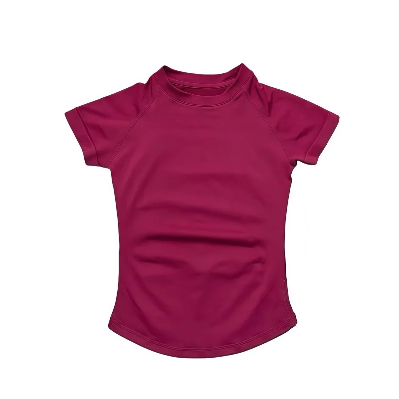 Sporttop met korte mouwen Dames Running Sport T-shirt Zomer Korte mouw Ronde hals Ademend Rekbaar Gym Yoga Fitness Top - afbeelding 2