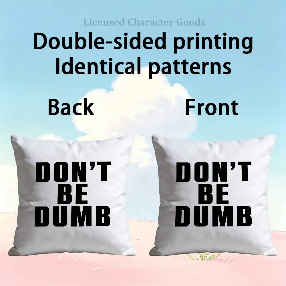 Dont Be Dumb A-Asap R-Rocky Square Cushion Cover Weird Aesthetic Library Book Page Print Pillow Cover