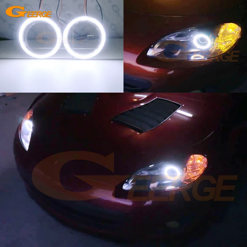 

Для Mazda Mx-5 Mx 5 Miata Roadster 2001-2020 дневной свет отличный ультра яркий COB светодиодный комплект с ангельскими глазами Halo Rings