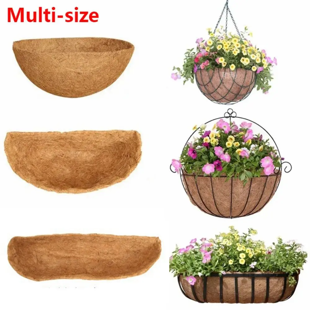 Thick Hanging Basket Liner Coconut Liners for Planters 100% Natural Coco Basket Replacement Liner Outdoor Garden Accessories