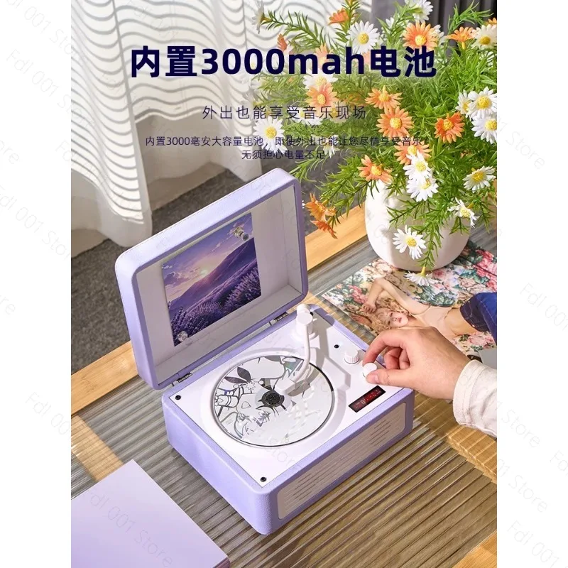 New Retro Cd Player Music Album Bluetooth Stereo All-in-one Player Record Player Cd Playe CD Vintage Home Desktop Desktop