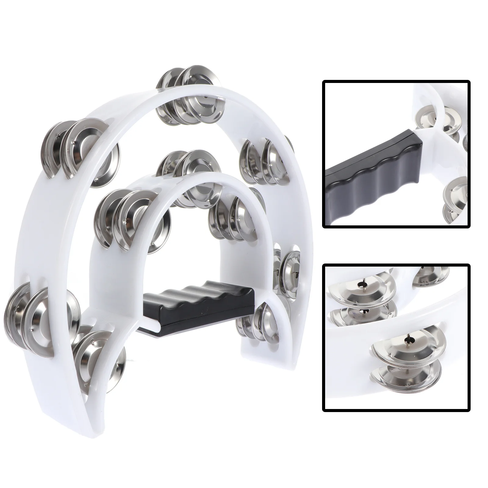 

Double Row Jingle Bell Handheld Percussion Instrument Kids Music For Hand Eye Coordination Development Gift Choice