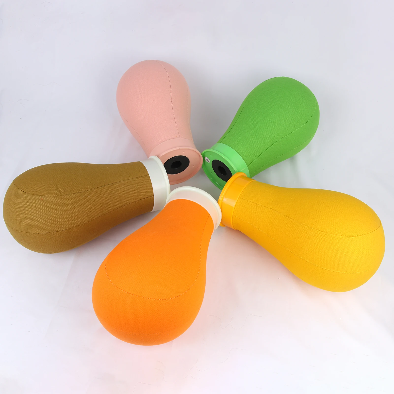 

Colored canvas wig head mold, 22-inch cork canvas wig head mold, used for wig making, display, styling practice, wig styling pra