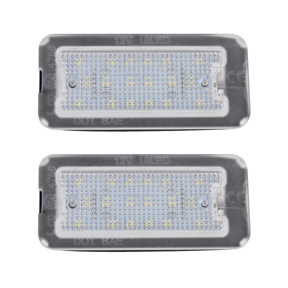 2Pcs For Fiat 500 Abarth 500 Auto Accessories Car License Number Plate Lights LED license plate lights