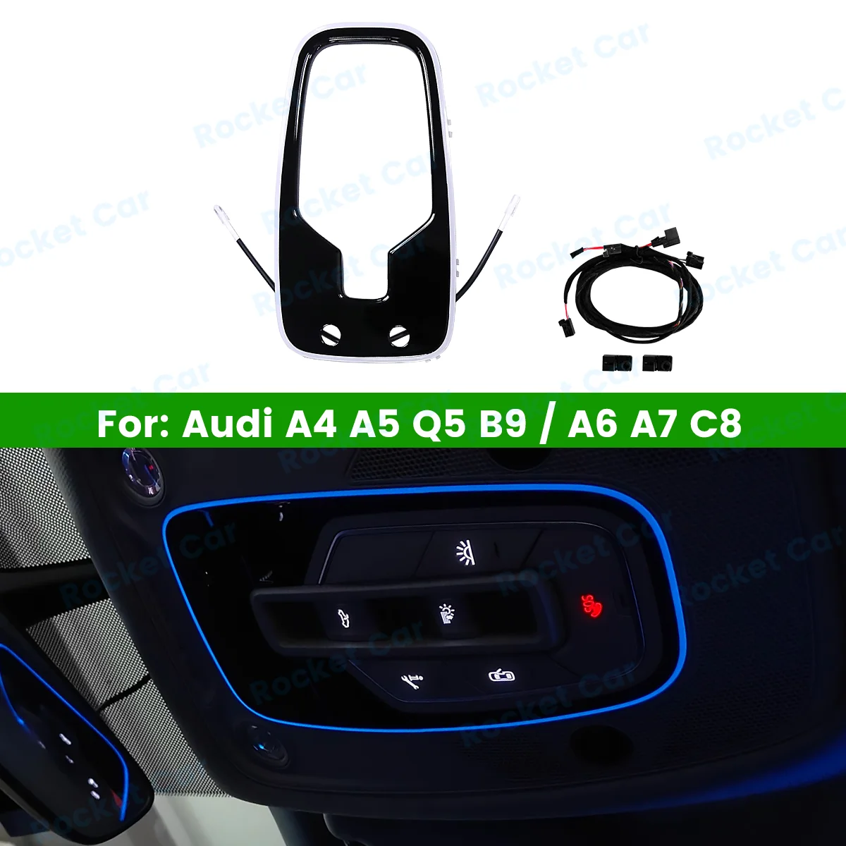 

New LED Reading Light 32 Colors Ambient Light For Audi A4 A5 Q5 B9 A6 A7 C8 Auto Car Roof RGB Decorative Lamp Upgrade Refit