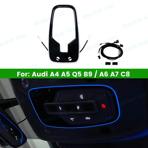Светодиодная лампа для чтения Audi A4 A5 Q5 B9 A6 A7 C8, RGB, 32 цвета