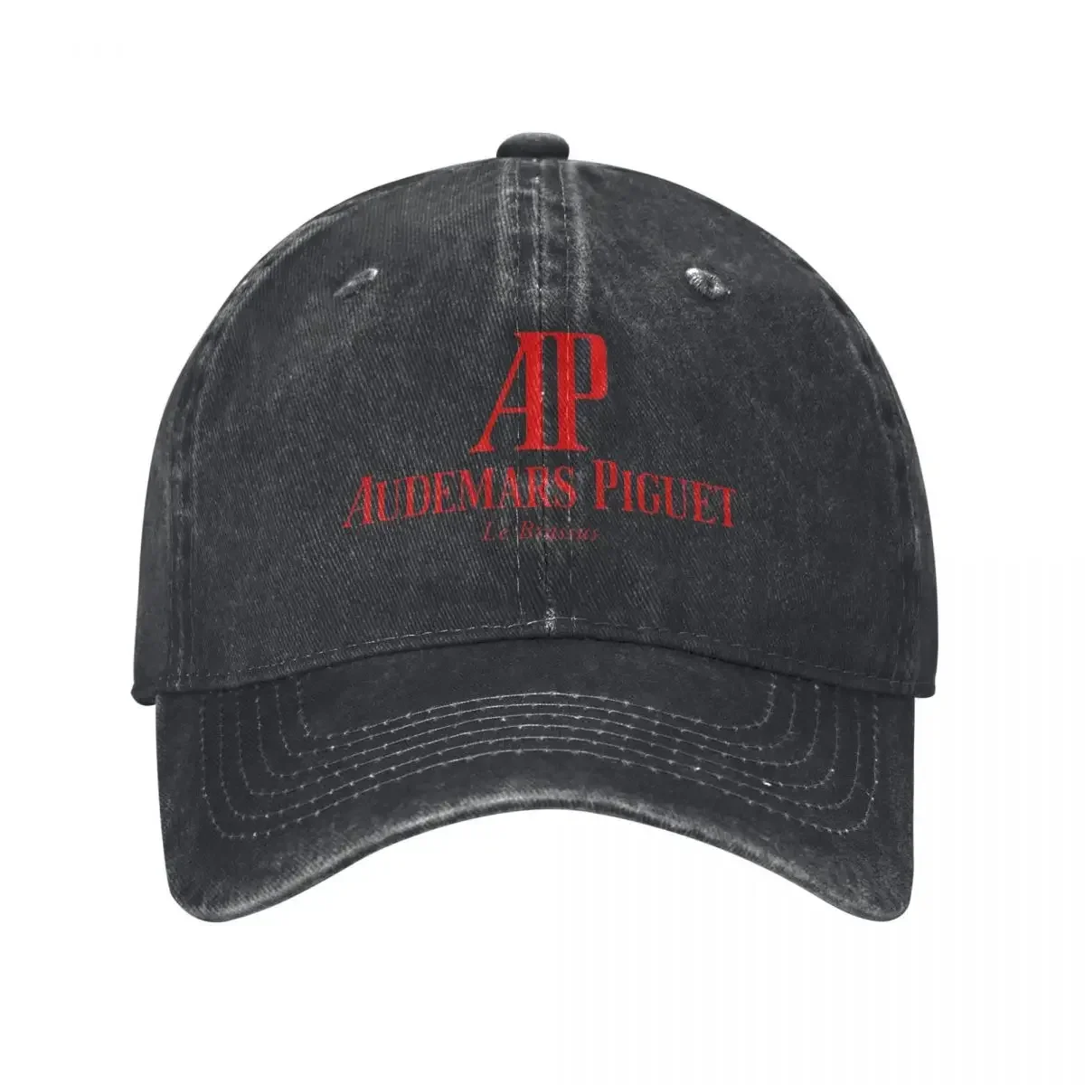 

Treated Audemars Piguet Flight Red Logo Denim Baseball Cap Swiss Watch Hip Hop Dad Hats Unisex Teens Sunscreen Snapback Cap