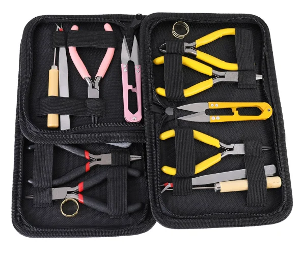 8PCSDIY handmade jewelry pliers multifunctional jewelry pliers set, pointed nose round mouth pliers, scissors tweezers tool kit,