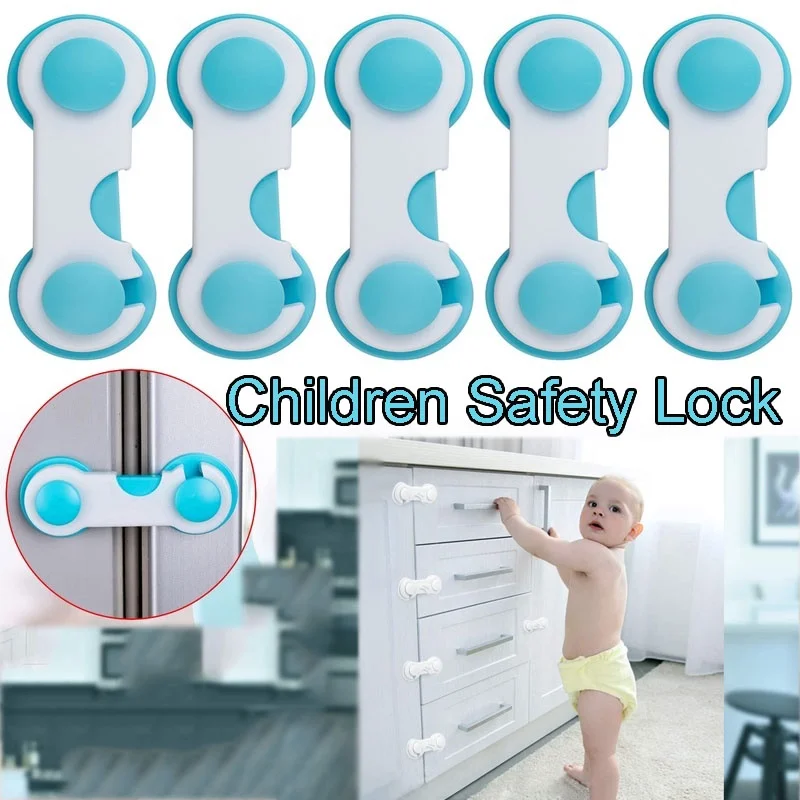 

10 PCS Child Safety Lock Protective Drawer Lock Baby Anti Pinch Hand Multifunctional Baby Anti Opening Refrigerator Lock Buckle