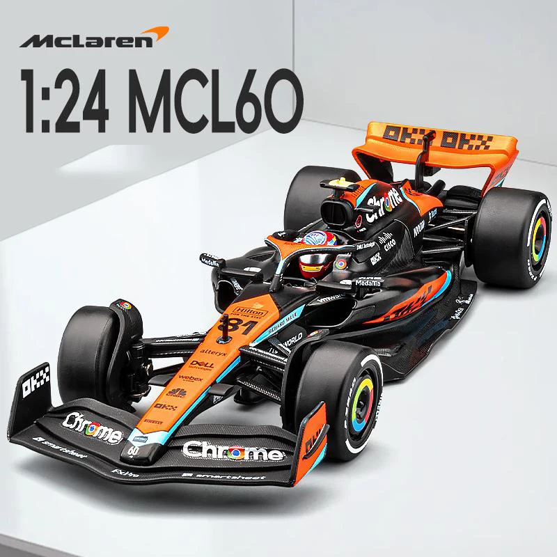 f1-モデル-1-24-合金ダイキャスト-mcl60-レーシングモデル-ディスプレイベース付き、シミュレートされた詳細、コレクションオーナメントギフト-大人向け