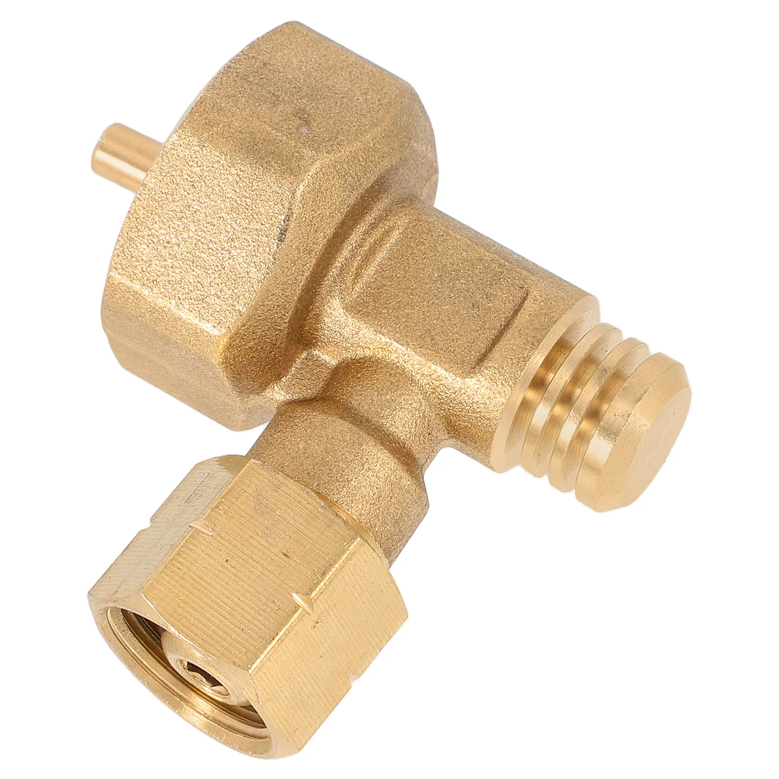 

1lb Gas Bottle Adapter Durable Brass for Propane Tanks Barbecue 90 Degree Elbow Portable Camping Grill Parts Kitchen