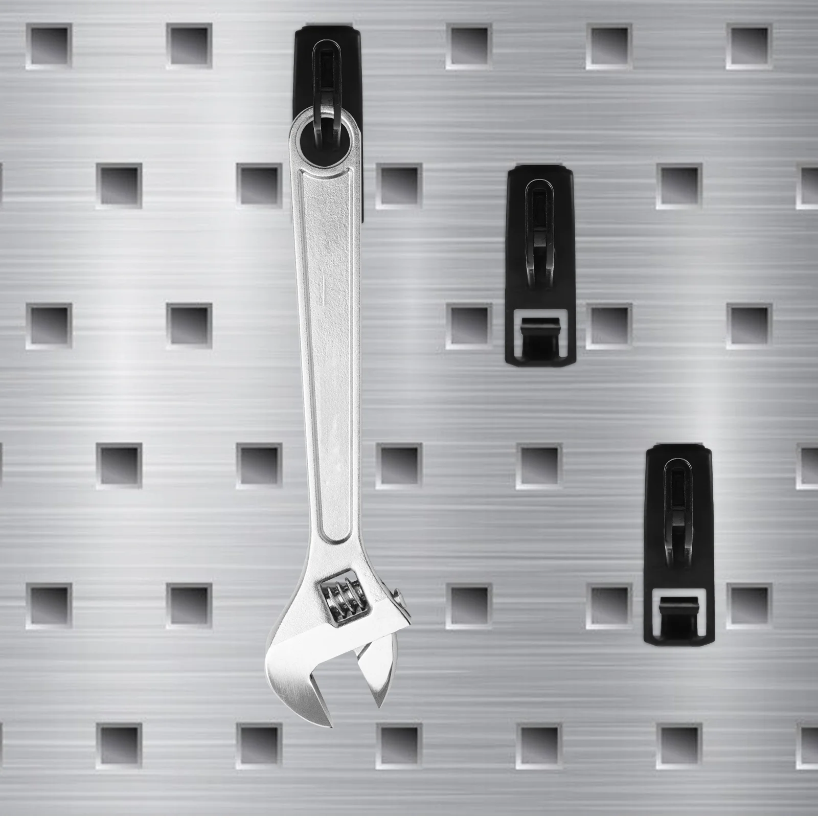 

10pcs Square Hole Pegboard Hooks Heavy Duty Tool Storage For Garage Workshop Wall Mount Rake Shovel Ladder Folding Chair Cord