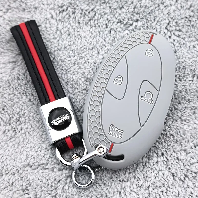 5/7 Button Car Key Case for Hyundai IONIQ 6 New Grand Prix GN7 Silicone Cover Keychain Shell Kona Protector Fob Bag Accessories