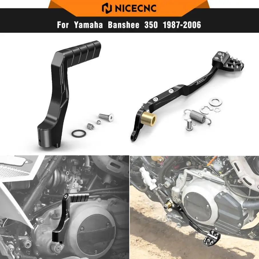 

NICECNC Brake Lever & kickstarter Starter Lever For Yamaha Banshee 350 1987-2006 YFZ350 Replace 3GG-27211-10-00 2GU-15620-01-00