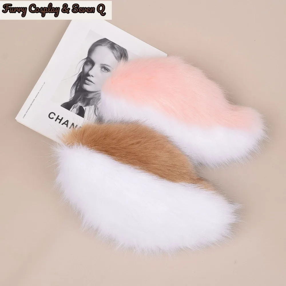 Furry Cosplay& Seven Q Plush Rabbit Tail Simulated Animal Tail Accessories Lolita Costume Party Dress Up Performance Prop