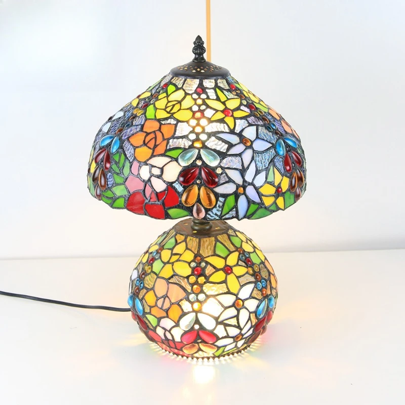 

Bead flower mother lamp color living room study desk lamp bedroom eye protection lamp