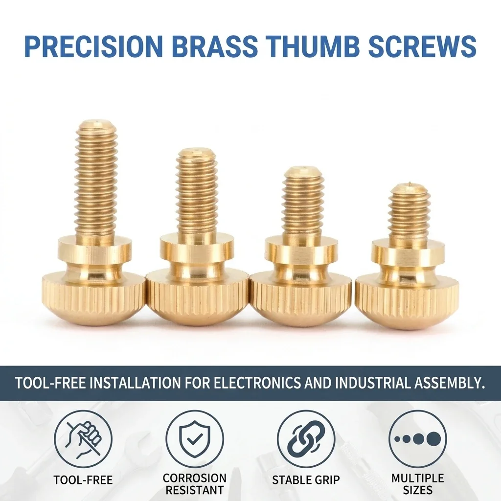 yesAnti-Loosening Thumb Screws High-Head Double Step for Precision Equipment H62 Brass M2-M8 Fasteners Industrial Hardware Kit