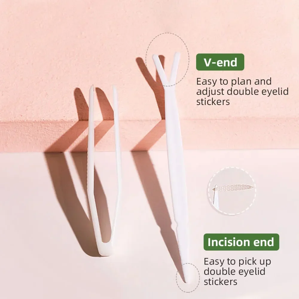 10/20/30PCS Double Eyelid Sticker Auxiliary Tool Plastic Clip Tweezers Stereotype Y-shaped Fork Cosmetic Double Eyelid Tool