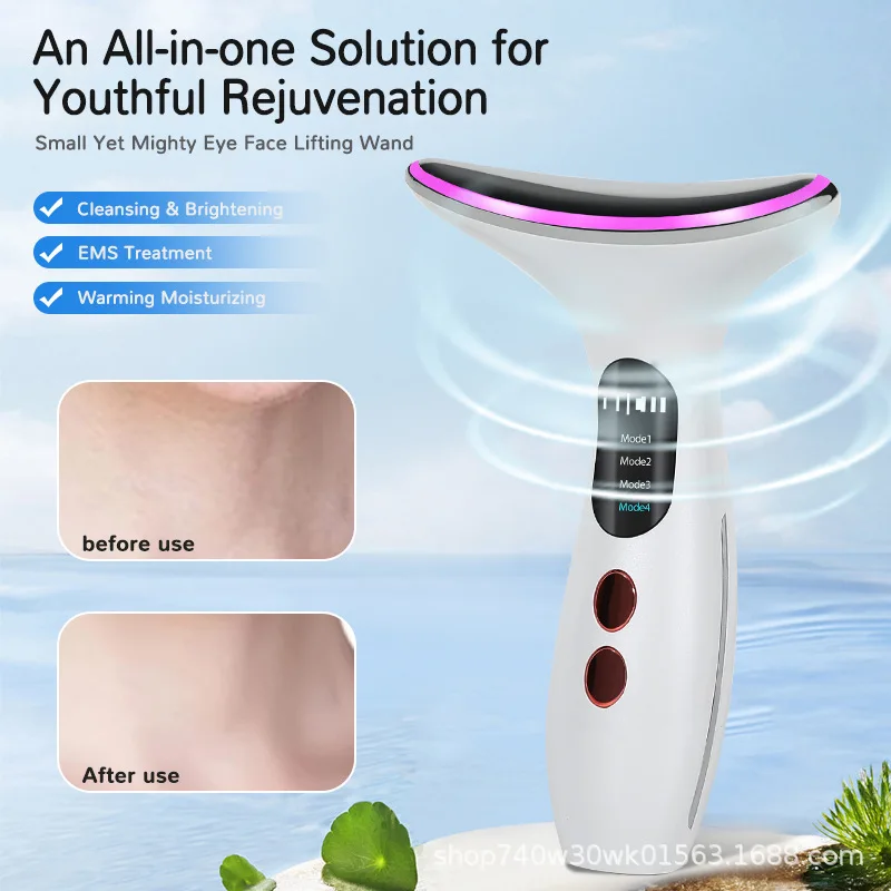 Beauty Face Neck Lifting Treatment Skin Care Facial Massager Led Light Therapy EMS Electric Face Massager Facial Lifting Tool