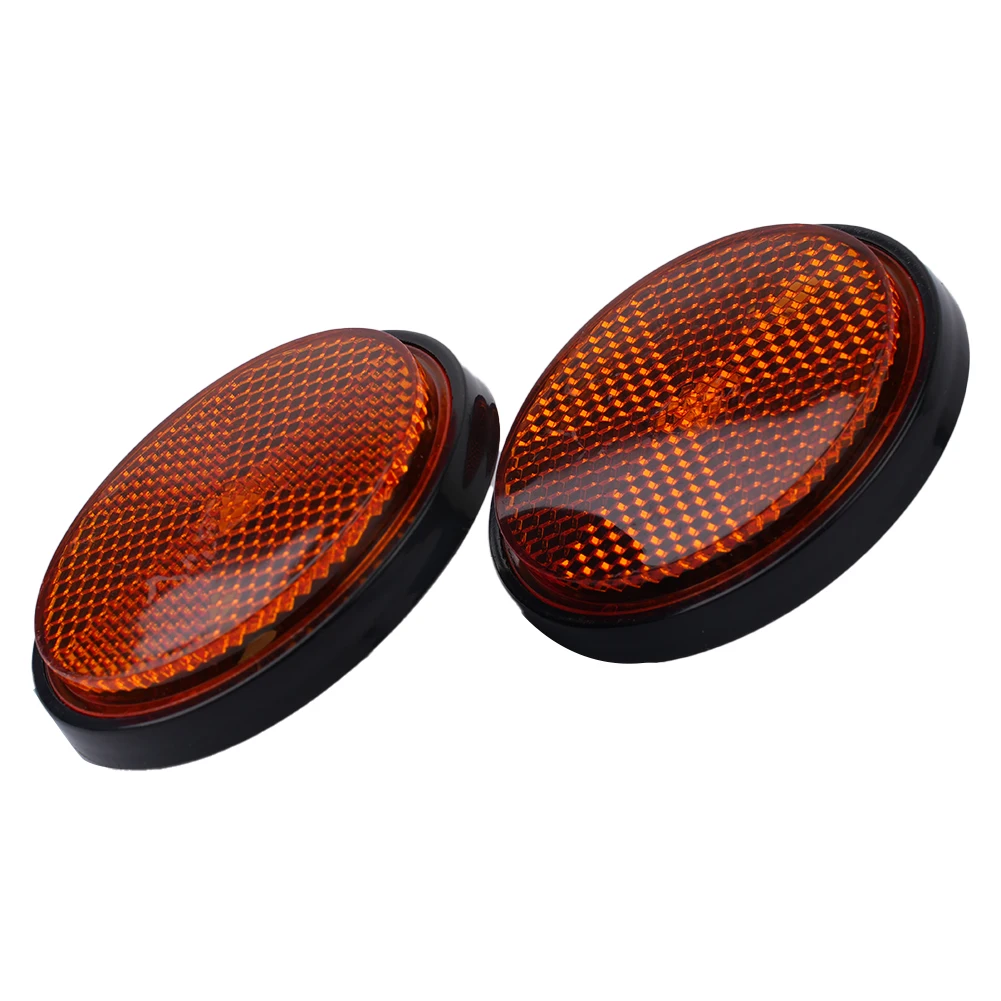 2pcs Circular Reflector Universal Car Trucks Motorcycle Night Reflector Refraction Light Part Motorcycles Accessories