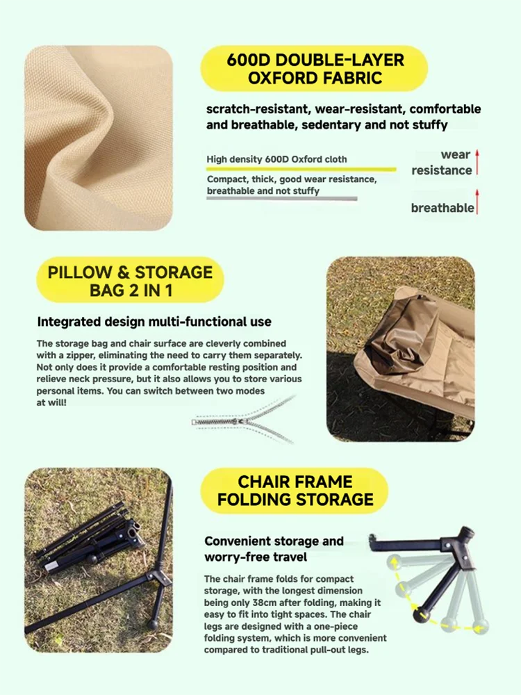 كراسي خارجية محمولة من WESTTUNE قابلة للطي كبيرة الحجم للتخييم مصنوعة من سبائك الألومنيوم وخفيفة الوزن لصيد الأسماك على الشاطئ السياحي #3
