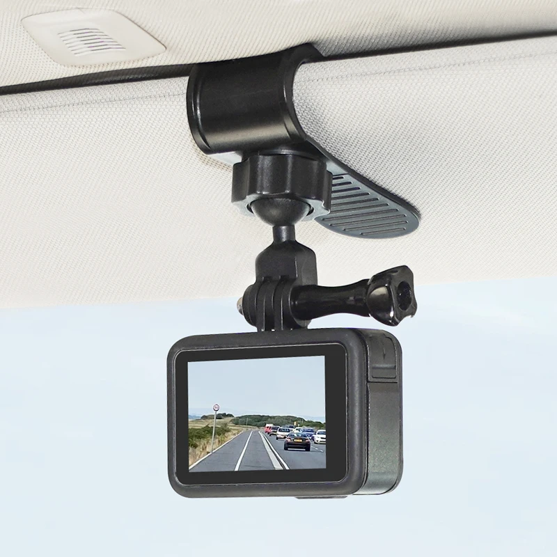 Car Sun Visor Mount Bracket VLOG Holder for GoPro 13 12 11 10/Insta360 X5 X4/DJI Action 5 Pro Tabletop Holder Camera Accessory