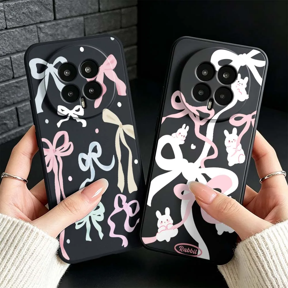 

Fashion Butterfly Bow Print Phone Case For Honor 400 300 200 100 90 80 70 60 SE Smart Lite Pro Ultra GT 5G Black Soft Cover