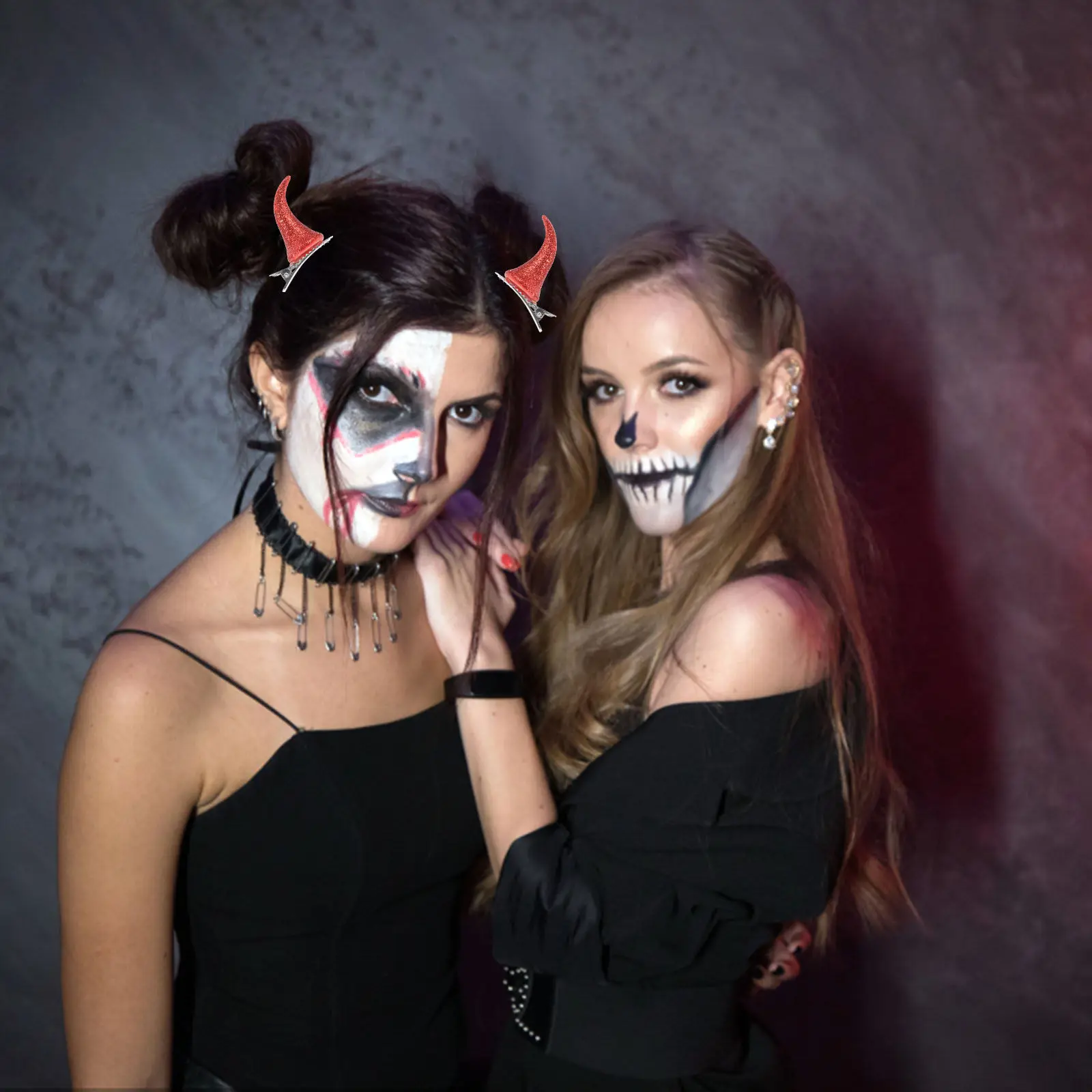 

4Pcs Halloween Devil Horn Hair Clip Adults Costume Hairpin Party Horn Barrette Accessories Hair Clip Hairpin