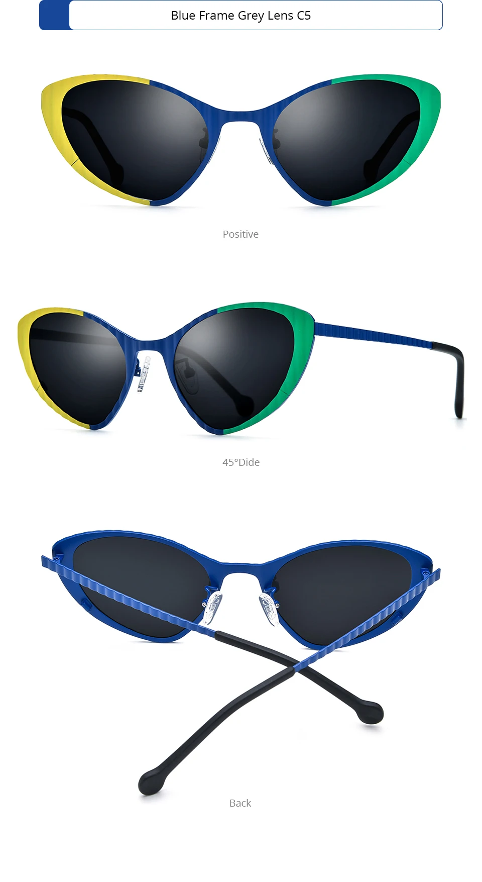FONEX Titan-Sonnenbrille für Damen, neu im trendigen Markendesign, polarisierte Cateye-Sonnenbrille, hochwertige japanische Cat-Eye-Sonnenbrille 85850 – Detail 12
