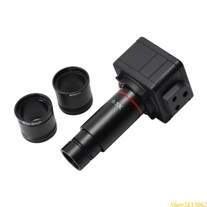 5MP CMOS USB Microscope 0.5X/1X Electronic Eyepiece with 30mm & 30.5mm Adapter 831F