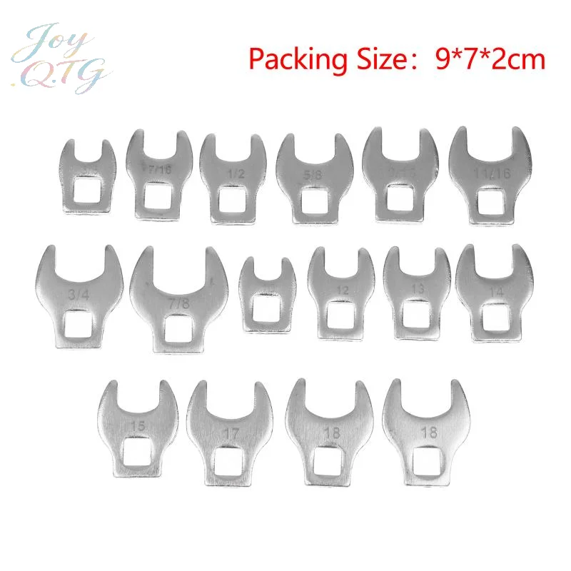 Hot Sale 8Pcs Inch Metric Multitool Heavy Duty Chrome Vanadium Crowfoot Wrench Set For Auto Repair Garage Mechanic Work