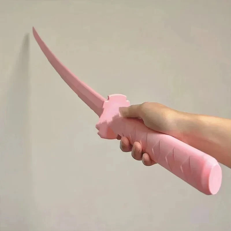 Stampa 3D spada Samurai telescopica retrattile Katana Cosplay modello di arma giocattolo antistress gravità coltello di plastica regali bambini