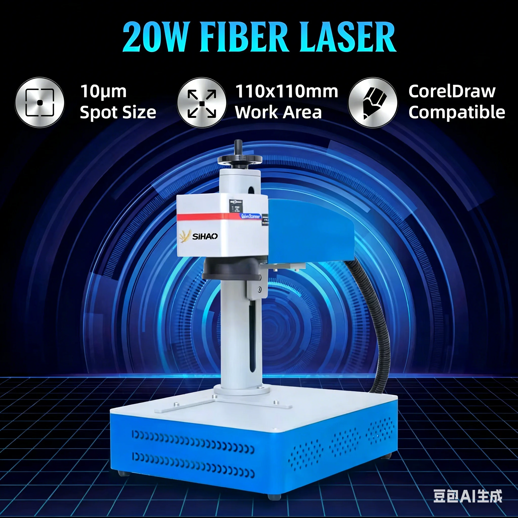 

SIHAO 20W/30W/50W Portable Fiber Laser Marking Machine Precision Marking for DIY Mark Printer Working with Jewelry Metal