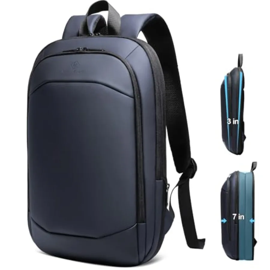 

Slim Laptop Backpack for MenWaterproof Expandable High Tech Busess Work Backpack for Men and Women Lightweght Anti-theft Travel