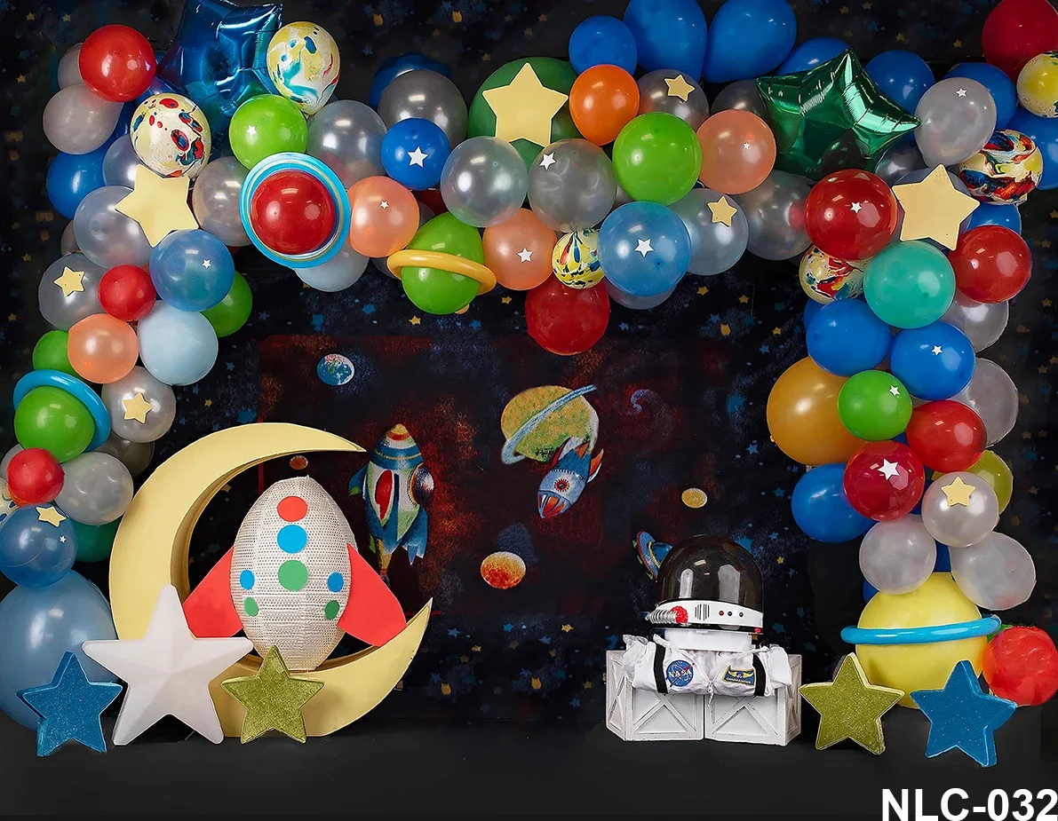 Baby-Geburtstag, Photozone, Universum, Weltraumplaneten, glitzert Erde, kleiner Astronaut, Neugeborenen-Hintergründe, Fotografie-Hintergründe