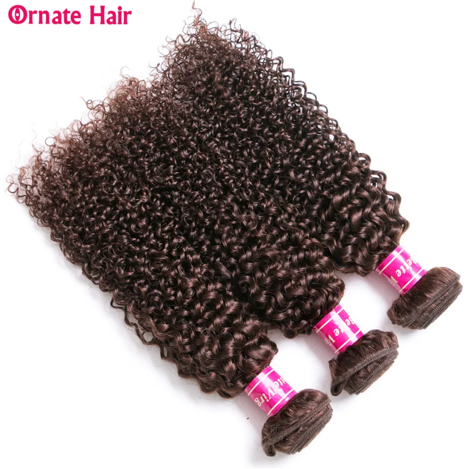 Brasileiro kinky encaracolado feixes de cabelo 3/4/lotes pces remy extensões de cabelo humano pré-colorido kinky encaracolado pacotes 8-26 Polegada relação média