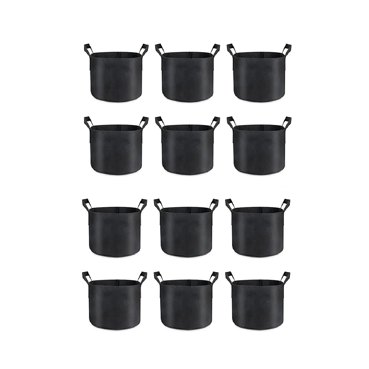 12-Pack Grow Bags 5 Gallon, Thick Fabric Planter Bags for Vegetables, Sturdy Handles & Reinforced Stitching