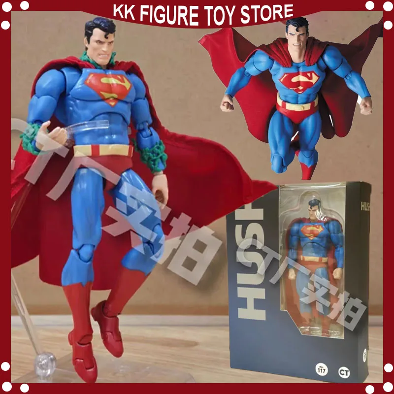 Em Estoque: Boneco de Ação Articulado DC Superman Hush (Mafex 117) da Liga da Justiça - Modelo de Brinquedo Colecionável